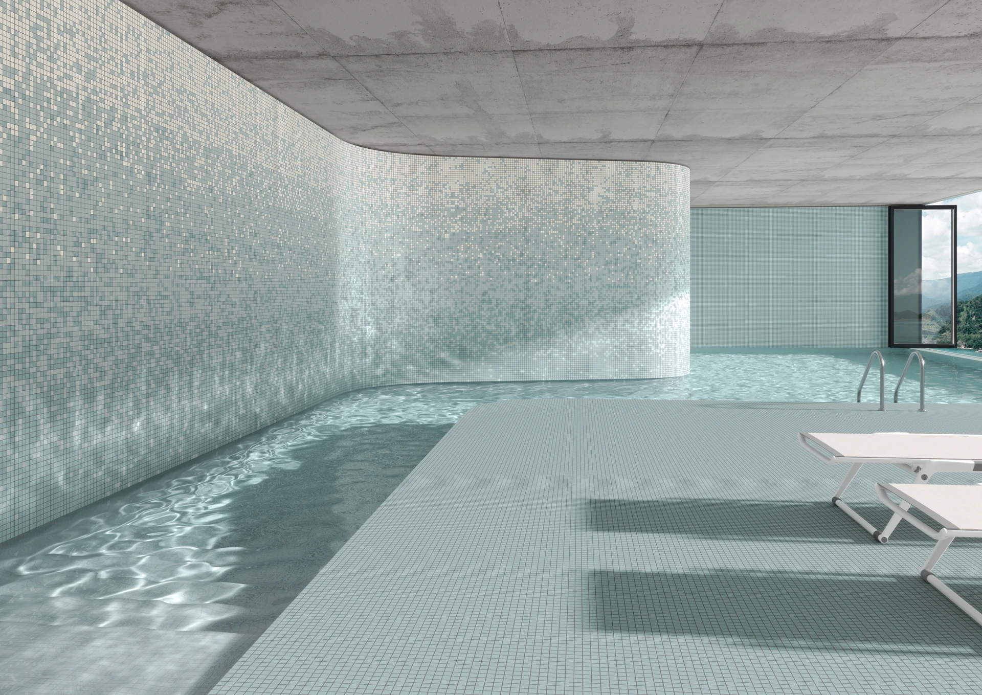 Mosaico Porcelânico — Piscina (2)